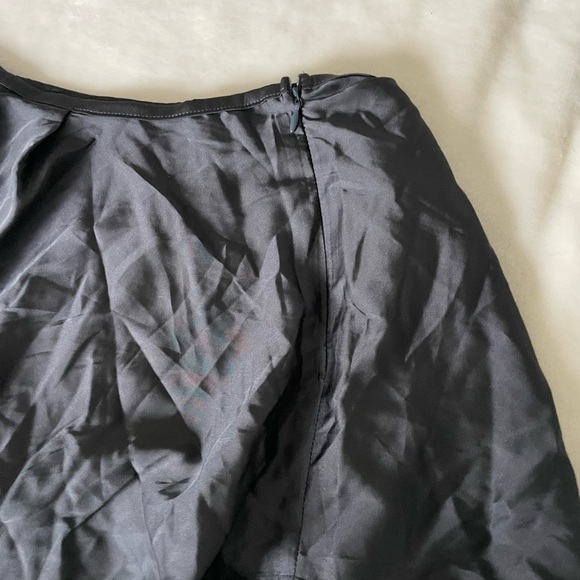 Lioness Turlington Satin Asymmetrical Black Skirt - Picture 2 of 6